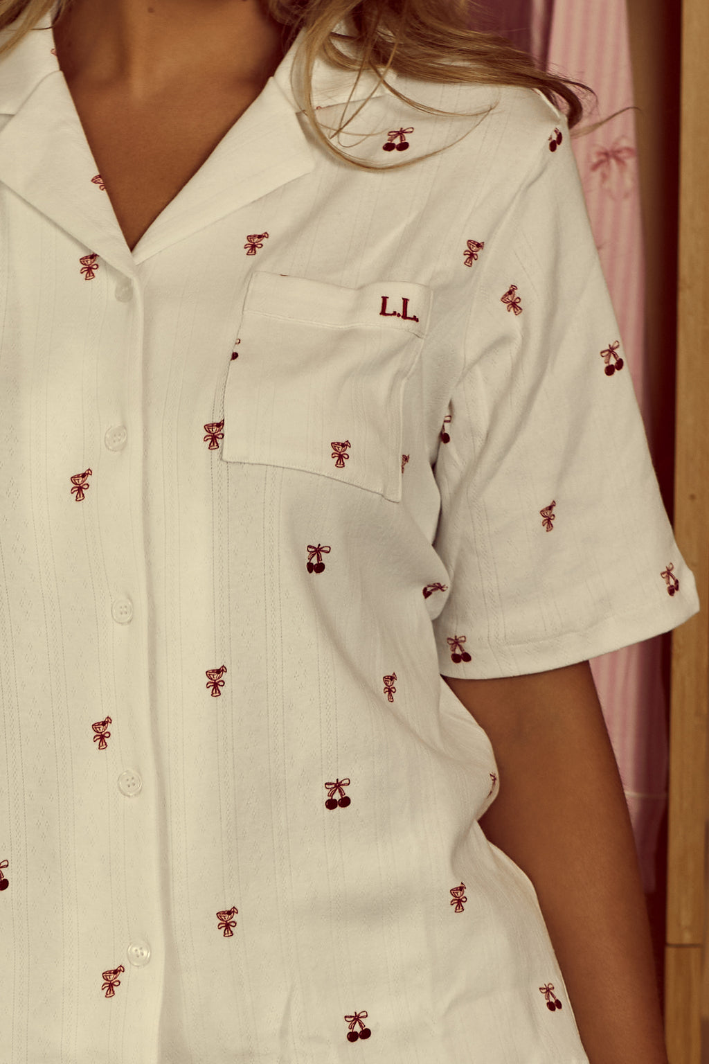 Cherry Wine Button Up & Shorts